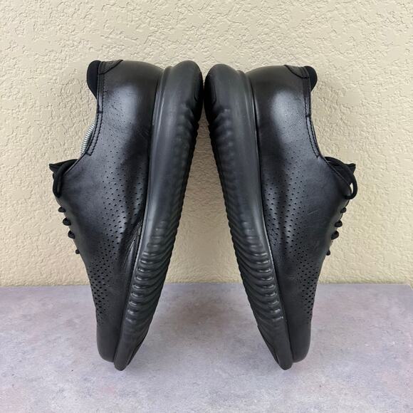 Cole Haan 2.ZeroGrand Mens Sz 12 Wide Oxford Black Leather Laser Wingtip C23832 - Picture 6 of 10